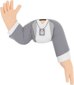 3D People Hand Casual Body Gesture